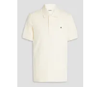 Cotton-piqué polo shirt - White