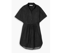 Pintucked denim dress - Black