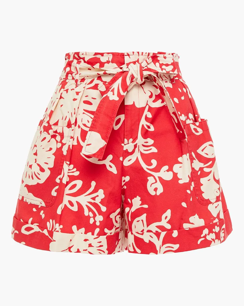 RED Valentino Printed cotton shorts - Red Red