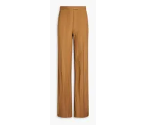 Laura wool wide-leg pants - Brown