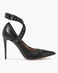 Valentino Garavani Eyelet-embellished leather pumps - Black Black