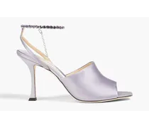 Sae 90 crystal-embellished satin sandals - Purple