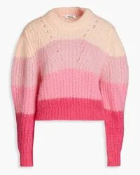 Sandro Color-block ribbed-knit sweater - Pink Pink