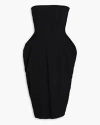 BITE Studios Strapless pleated crepe dress - Black Black