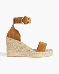 Iris & Ink Gaby suede espadrille wedge sandals - Brown Brown