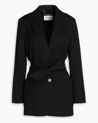 Zimmermann Belted herringbone twill blazer - Black Black