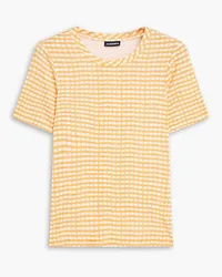 Jacquemus Vichy gingham jersey T-shirt - Yellow Yellow