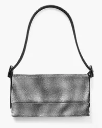 Benedetta Bruzziches Vittisima crystal-embellished satin shoulder bag - Black Black