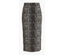 Leopard-print knitted midi skirt - Animal print
