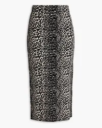 Solid and Striped Leopard-print knitted midi skirt - Animal print Animal