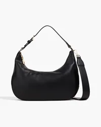 Moschino Faux pebbled-leather shoulder bag - Black Black