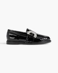 Alexandre Birman Veronika embellished patent-leather loafers - Black Black