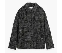 Derya bouclé-knit wool-blend jacket - Black