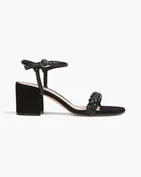 Gianvito Rossi Cruz 60 braided leather sandals - Black Black