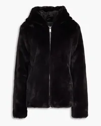 Claudie Pierlot Faux fur hooded jacket - Brown Brown