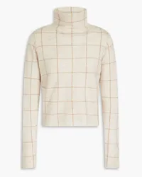 Vince Checked cashmere turtleneck sweater - White White