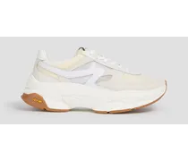 RB Legacy Runner mesh, suede and leather sneakers - White