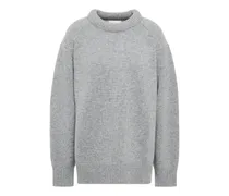 Mélange wool and cashmere-blend sweater - Gray