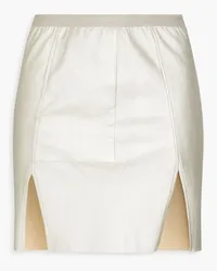 Rick Owens Metallic stretch-leather mini skirt - Metallic Metallic