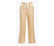 Chantal striped satin pajama pants - Green