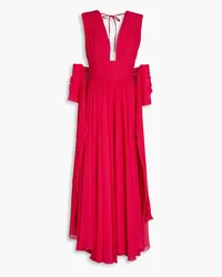 Maria Lucia Hohan Ira pintucked georgette gown - Pink Pink