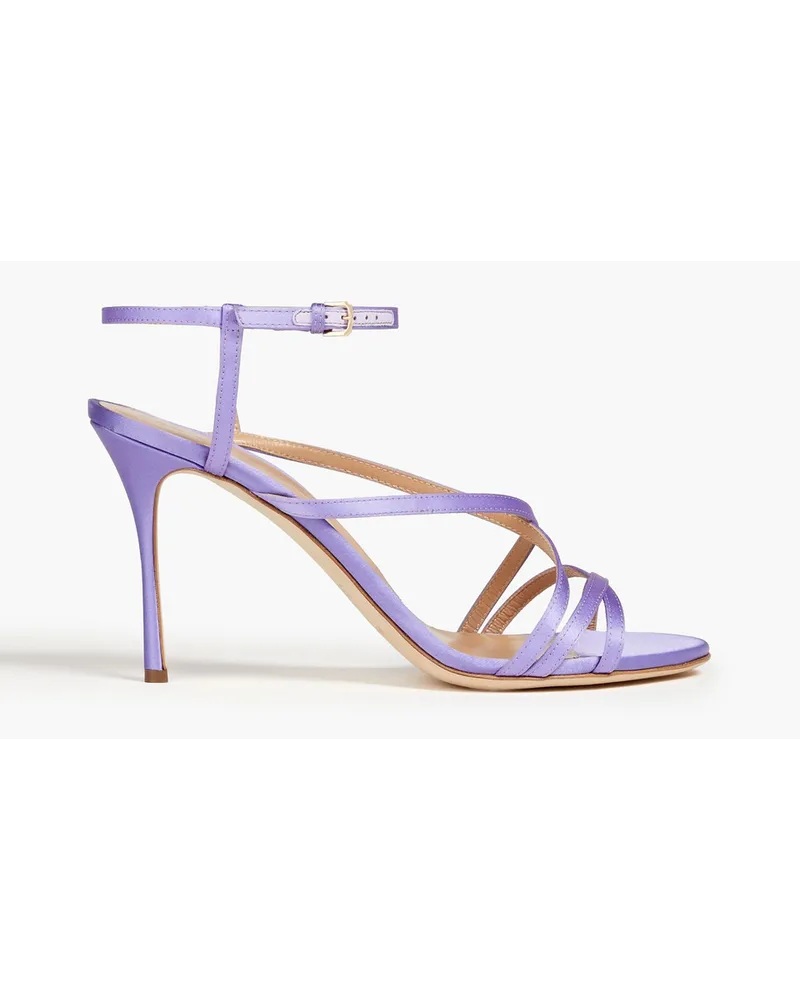 Sergio Rossi Bon Ton satin sandals - Purple Purple