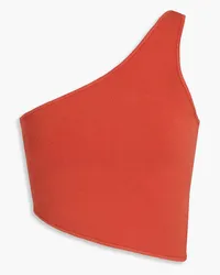 A.L.C. Asymmetric one-shoulder stretch-jersey top - Red Red