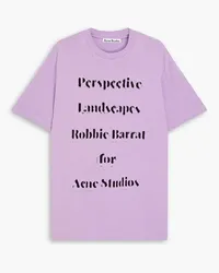 Acne Studios Printed cotton-jersey T-shirt - Purple Purple