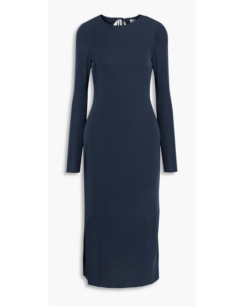 Halston Peyton open-back jersey midi dress - Blue Blue