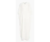 Nyla layered stretch-crepe and chiffon jumpsuit - White