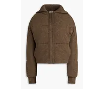 Quilted mélange cashmere jacket - Neutral