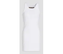 Ribbed jersey mini dress - White