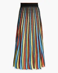 MSGM Striped knitted midi skirt - Blue Blue