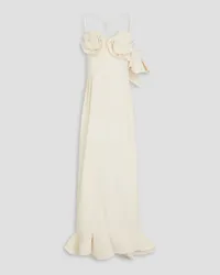 Jacquemus Artichaut ruffled frayed linen-blend maxi dress - White White