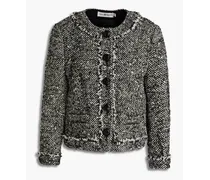 Wool-blend bouclé-tweed jacket - Black