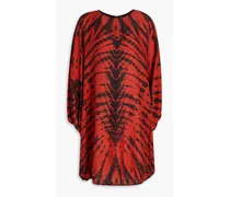 Grace tie-dyed silk top - Red