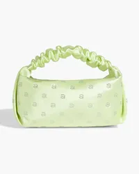 Alexander Wang Scrunchie crystal-embellished satin tote - Green Green