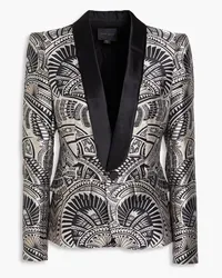 Zuhair Murad Satin-jacquard blazer - Black Black