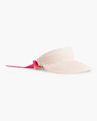 Eugenia Kim Ricky grosgrain-trimmed hemp-blend visor - Pink Pink