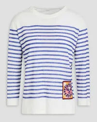 Zimmermann Striped linen-jersey top - Blue Blue