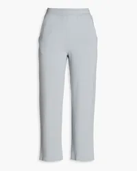 Gentryportofino Polvere cropped wool and cashmere-blend track pants - Blue Blue