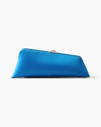 ATTICO Small satin clutch - Blue Blue