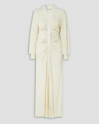 Christopher Esber Cutout ruched jersey maxi dress - White White