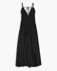 Joseph Darnley tiered ruched silk-habotai maxi dress - Black Black