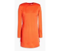 Aisha silk-twill mini dress - Orange