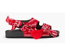 Apache paisley-print woven sandals - Red