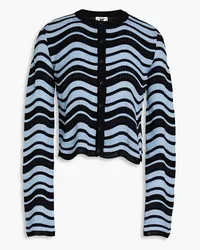 Missoni Striped crochet-knit cotton-blend cardigan - Blue Blue