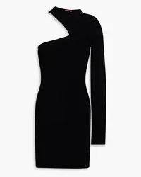 GAUGE81 Tinino one-shoulder cutout ribbed-knit mini dress - Black Black