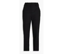 Grain de poudre wool tapered pants - Black