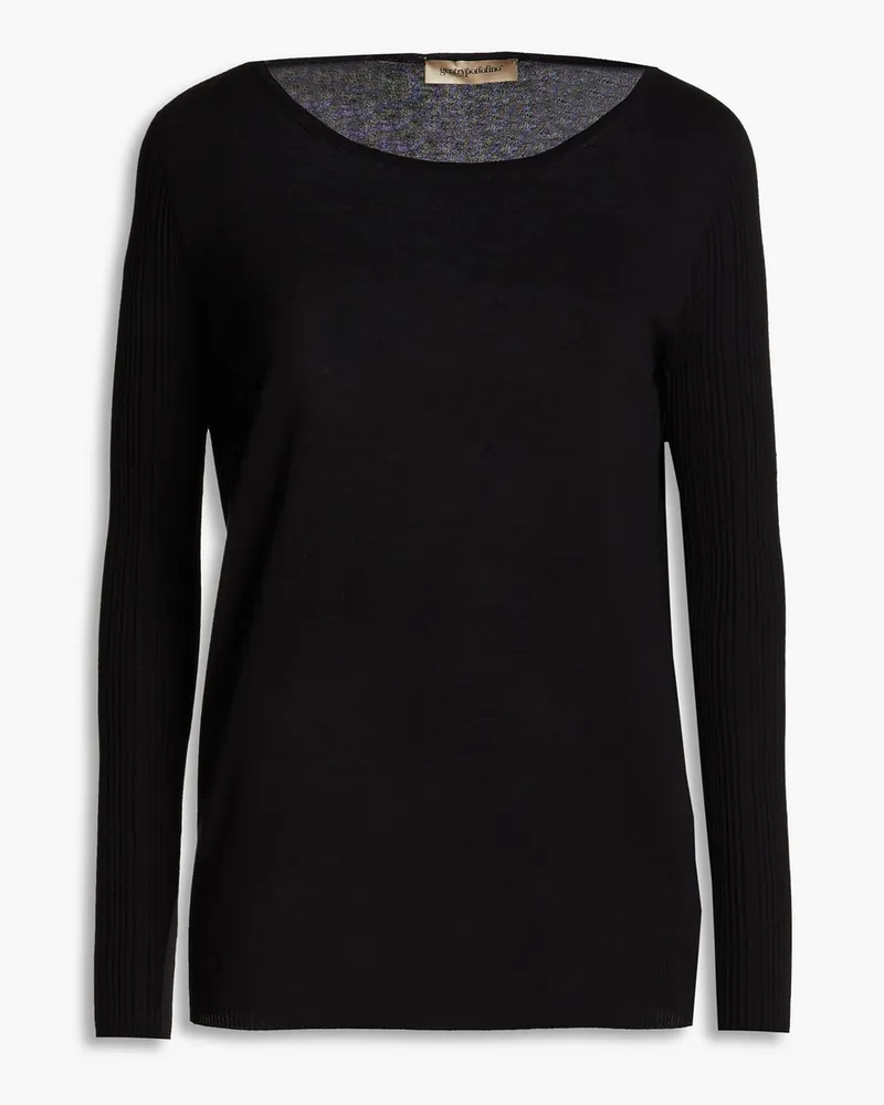 Gentryportofino Knitted sweater - Black Black